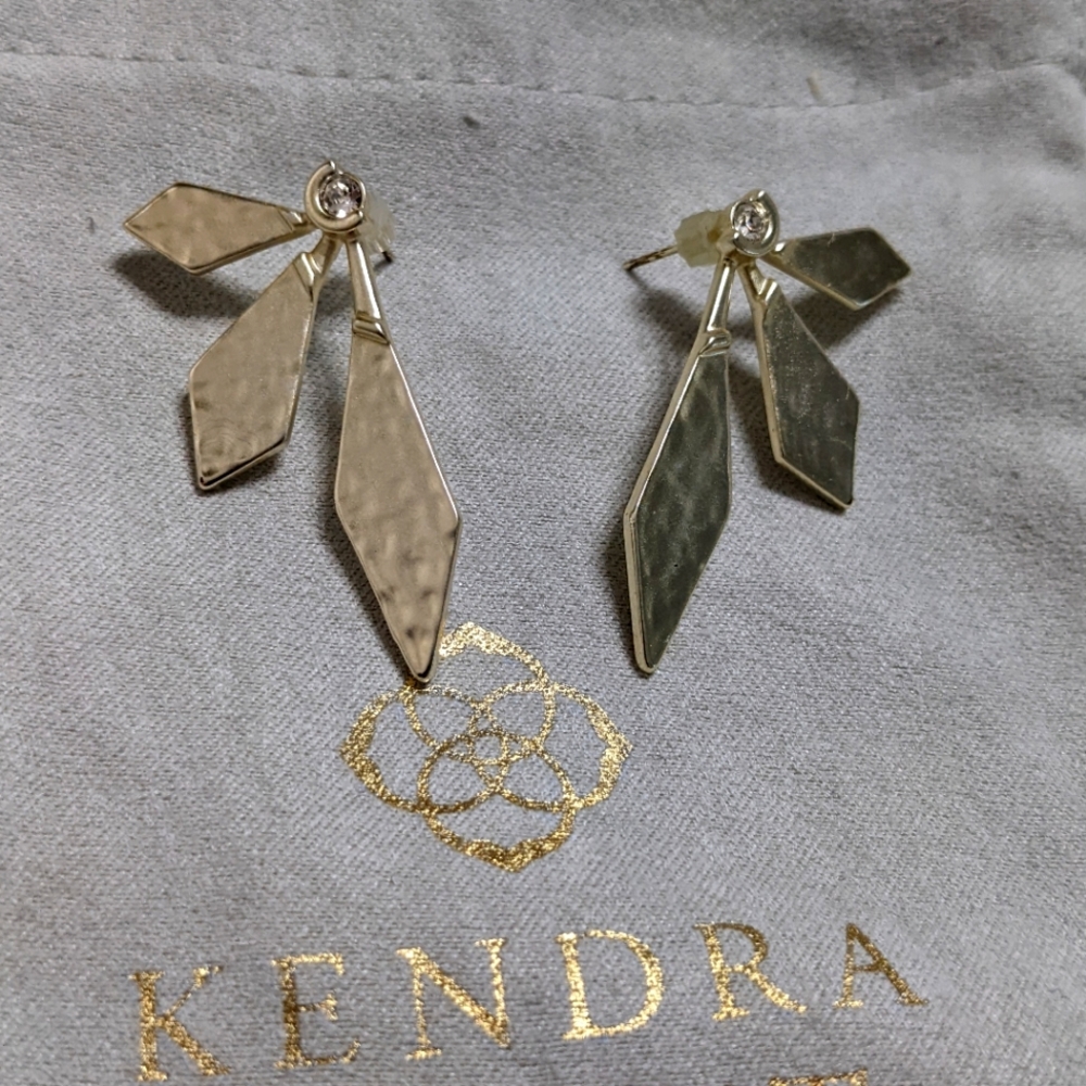 Kendra Scott gold statement earrings